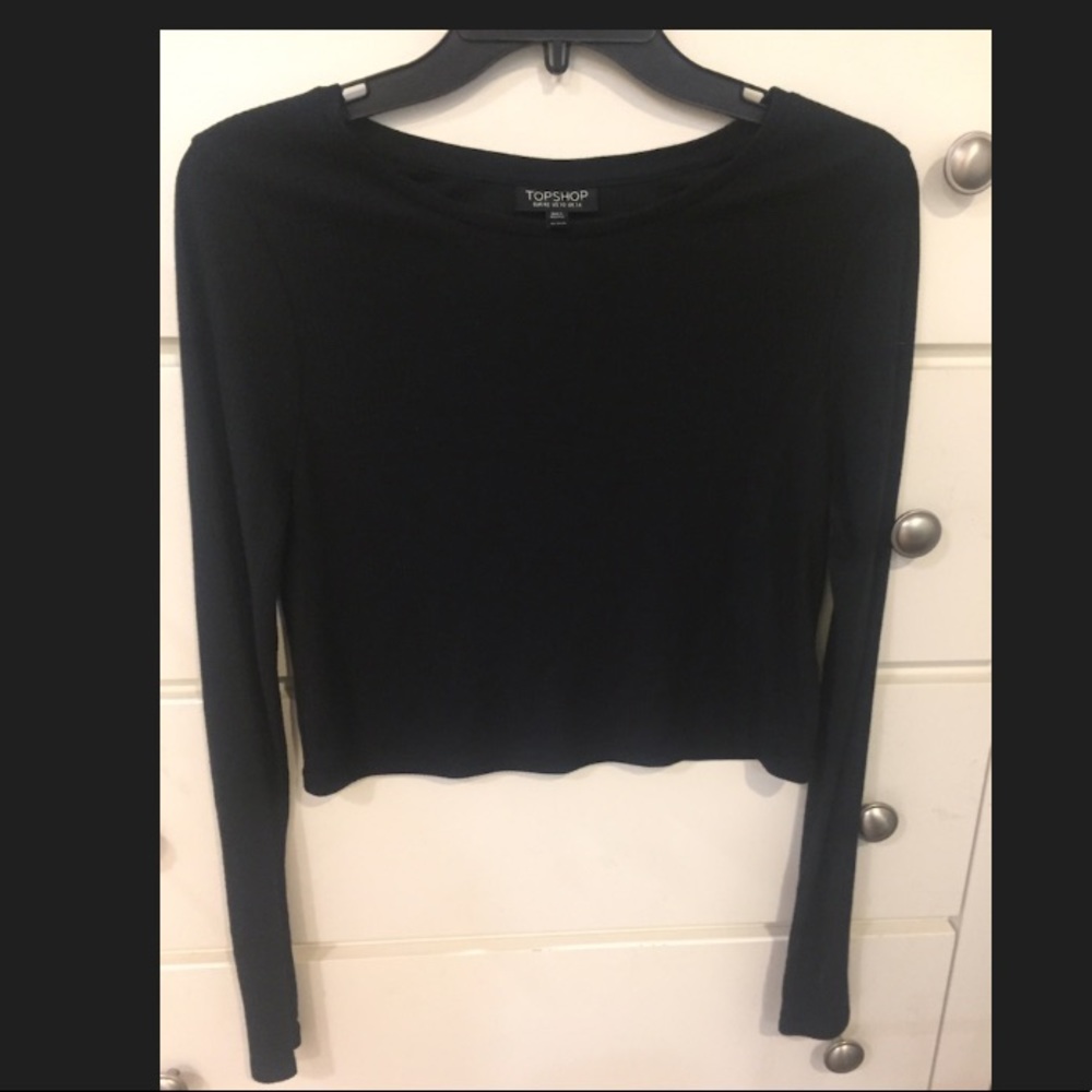 TopShop black crop top